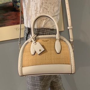 Kate Spade Reiley straw medium dome satchel